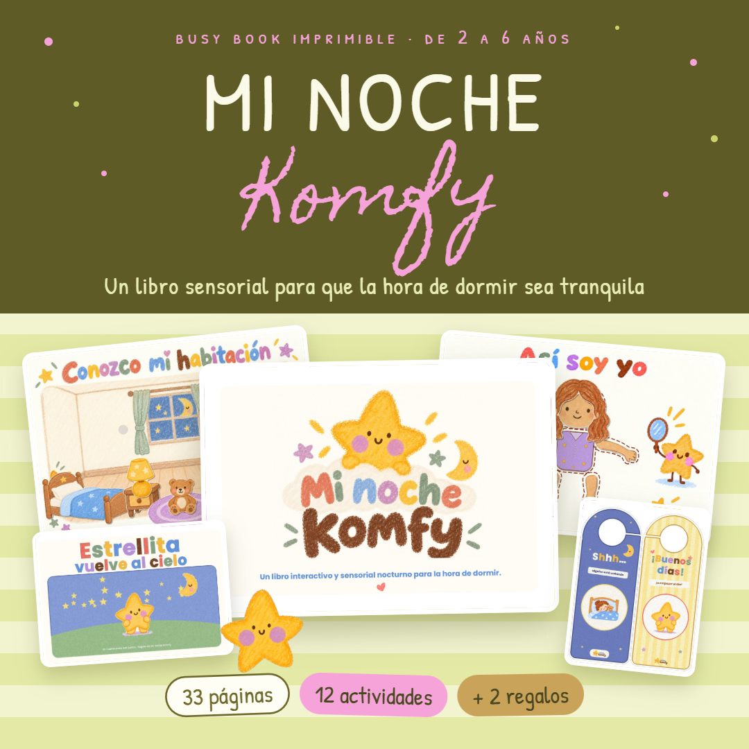 MI NOCHE KOMFY: Libro Nocturno Imprimible